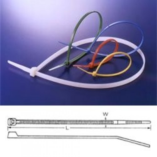 Pásik sťahovací standard 80x2.5mm čierny *